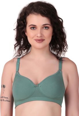 Hothy Women T-Shirt Non Padded Bra(Green)