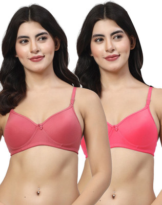 LILY maofcigam Women T-Shirt Heavily Padded Bra(Maroon, Red)