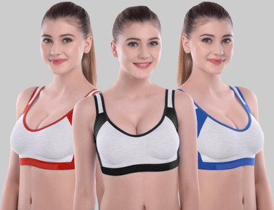Sexy Bust Women Sports Non Padded Bra(Multicolor)