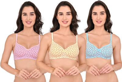 Extoes Women Full Coverage Lightly Padded Bra(Multicolor)