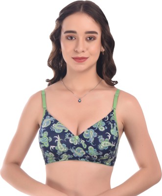 Madam bra Women T-Shirt Lightly Padded Bra(Green)