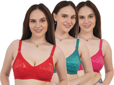 JEAGER Women Full Coverage Non Padded Bra(Multicolor)