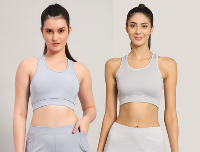 BEING RUNNER Women Sports Non Padded Bra(Grey)