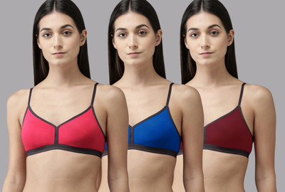 Beach Curve Veni Bra Women Minimizer Non Padded Bra(Red, Blue, Maroon)