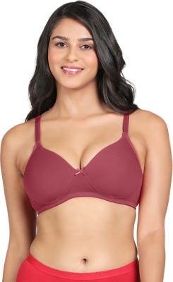 Shy N Me WOMEN'S COMFORT CASUAL MEDIUM COVERAGE PADDED BRA Women Push-up Lightly Padded Bra(Maroon)