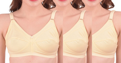 Ninteen-69 Women's Non-Padded C-Cup bra Women Full Coverage Non Padded Bra(Beige)