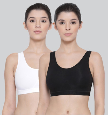 Lyra BRA - 531 Women Sports Non Padded Bra(White, Black)