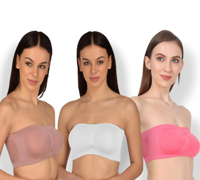 Maitri Pack of 3 Women's Tube Bra Women Everyday Non Padded Bra(Multicolor)
