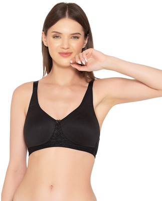 Groversons Paris Beauty Women Full Coverage Non Padded Bra(Black)