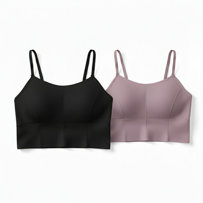 Wisetie Stylish Bra For Women Women Everyday Lightly Padded Bra(Black, Purple)
