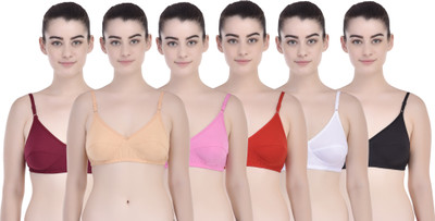Yana Women Full Coverage Non Padded Bra(Red, White, Pink, Maroon, Gold, Black)