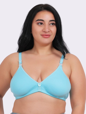 Fabme Women Maternity/Nursing Non Padded Bra(Light Blue)