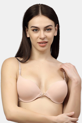PrettyCat PrettyCat Multiway Front Open Pushup Bra. Women Push-up Heavily Padded Bra(Beige)