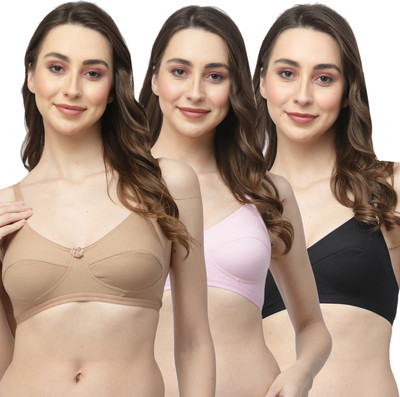 COLLEGE GIRL CGRO1256 Women Everyday Non Padded Bra(Brown, Pink, Black)