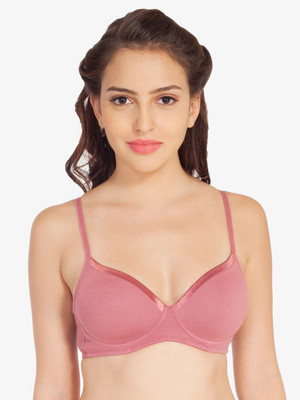SOIE Classic Women T-Shirt Lightly Padded Bra(Pink)