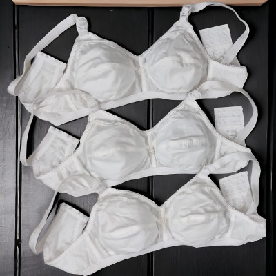 MOSSMOOR Women Full Coverage Non Padded Bra(White)
