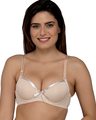 Laceandme Bra for Women Women Push-up Lightly Padded Bra(Beige)