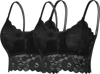 Queensland Beauty Girls Bralette Lightly Padded Bra(Black)