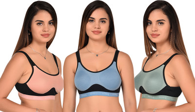 Yana Women Sports Non Padded Bra(Multicolor)
