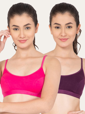 Lady Lyka Women Sports Non Padded Bra(Pink)