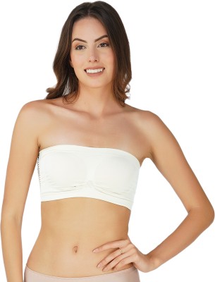 Arc de Shapes Arc de Shapes Women Stretchable Supportive and Relax for all day long Women Bandeau/Tube Non Padded Bra(White)