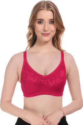 elina Women Full Coverage Non Padded Bra(Pink)