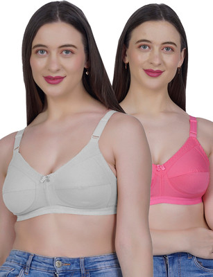 Shyam Sons FLAIR G603 Women Minimizer Non Padded Bra(White, Pink)
