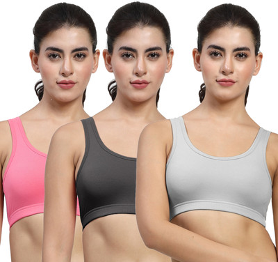 LILY stropsyttakMino Women Sports Non Padded Bra(Grey, Black, Pink)