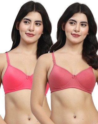 LILY maofcigamMino Women T-Shirt Heavily Padded Bra(Purple, Red)