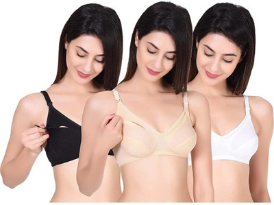 ORENZEE INNER Women Maternity/Nursing Non Padded Bra(White)