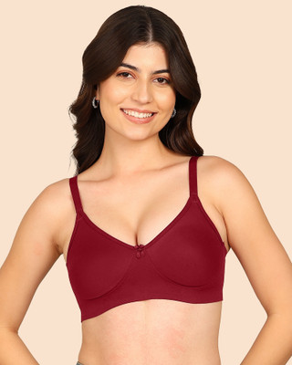 KOMLI Komli Invisi-Fit Bonded Seamless T-Shirt Bra Women T-Shirt Non Padded Bra(Purple)
