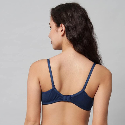small candy Women's Push-Up|Lightly Padded T-Shirt Bra |Lycra Blend (Sky Blue 34B) Women T-Shirt Lightly Padded Bra(Dark Blue)