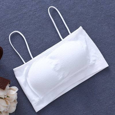 KNUSPER Premium Women Bandeau/Tube Lightly Padded Bra(White)