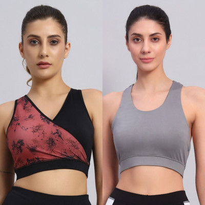 BEING RUNNER Women Sports Non Padded Bra(Multicolor)