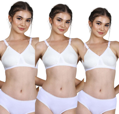 CARLTON LONDON Women Everyday Non Padded Bra(White, White, White)