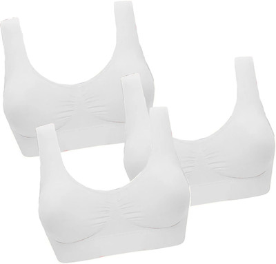 SWATIK Women Sports Non Padded Bra(White)