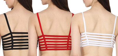 Unique Style 6 Straps Bra Women Full Coverage Lightly Padded Bra(Black, White, Red)
