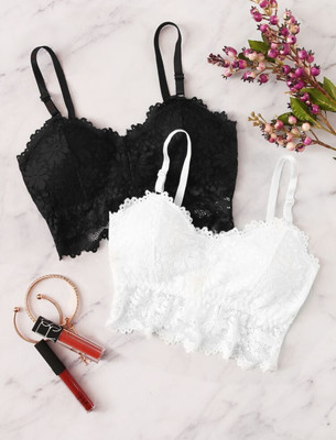 VS Beauti Women Full Coverage Lightly Padded Bra(Black, White)
