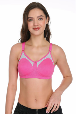 SKDREAMS Women T-Shirt Non Padded Bra(Red)