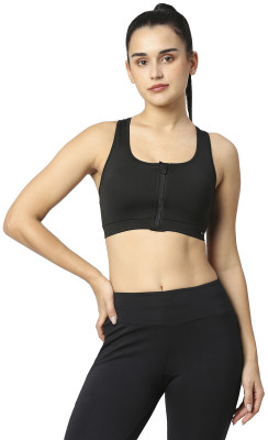 Laasa Sports SPORTS BRA Women Sports Lightly Padded Bra(Black)
