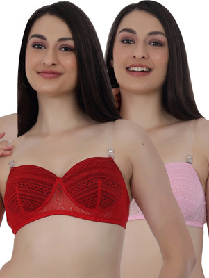 Selfcare Women's Lace Half Coverage Lightly Padded T-shirt Bra Women T-Shirt Lightly Padded Bra(Multicolor)