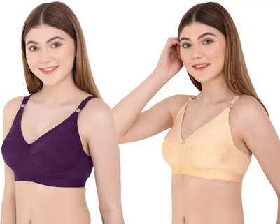 DreamBe Women Full Coverage Non Padded Bra(Multicolor)