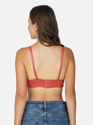 Ksvry Ksvry Women's Full Cup/ Demi Wired Gentle Push Up Bra Women Push-up Lightly Padded Bra(Red)