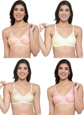 Shyam Sons FLAIR Colors Women Everyday Non Padded Bra(Yellow, Orange, Beige, Orange)