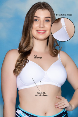 Clovia Women Full Coverage Lightly Padded Bra(White)