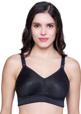 Trylo TRUEFIT-BLACK-38-C-CUP Women Full Coverage Non Padded Bra(Black)