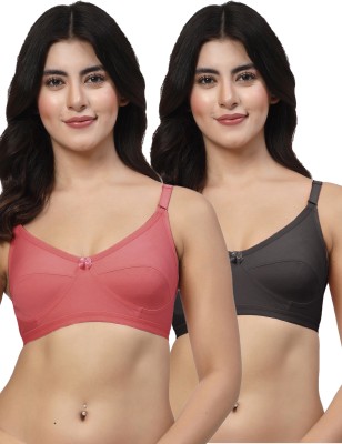 LILY akihdar Women Everyday Non Padded Bra(Maroon, Black)