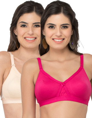 COLLEGE GIRL CG1304 Women Minimizer Lightly Padded Bra(Pink, Beige)