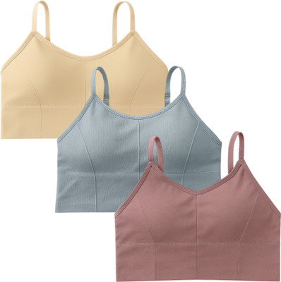 KNUSPER Premium Women Sports Lightly Padded Bra(Multicolor)