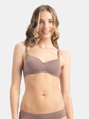JOCKEY 1723 Women T-Shirt Lightly Padded Bra(Brown)